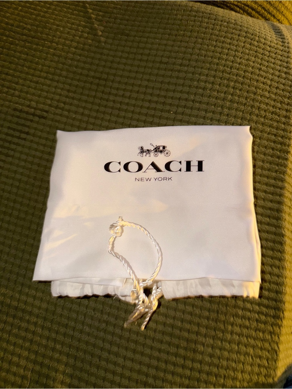 New small coach silk dust bag